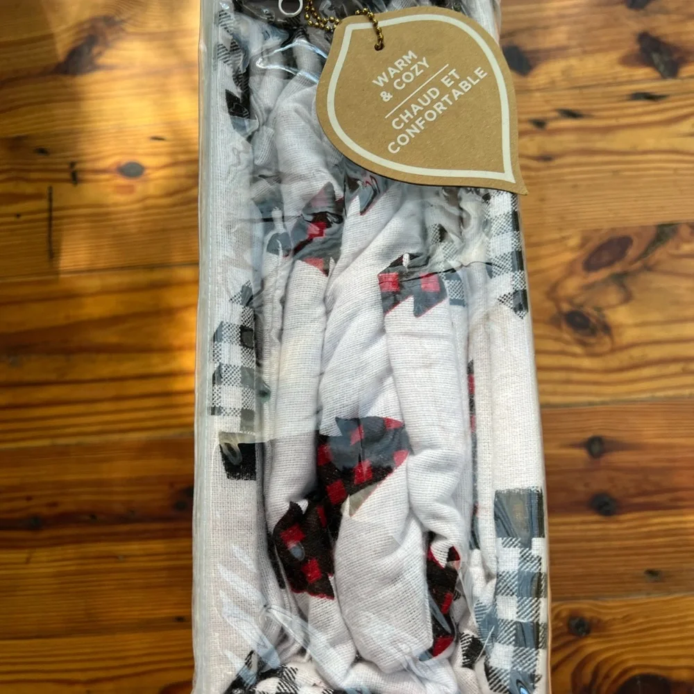 ALTITUDE HOME Christmas Tree Flannel Full Sheet Set NWT NEW